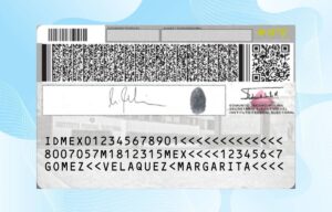 Editable Mexican IFE Card PSD Template