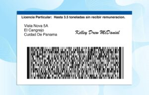 Editable Panama Drivers License Template