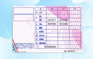 Editable Italy Drivers License Template