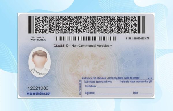 Editable Wisconsin Drivers License Template