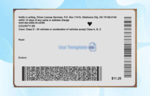 Oklahoma Driver License PSD Template (New Edition) - Fully editable