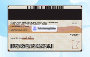 Minnesota Driver License PSD Template (New Edition) - Fully editable