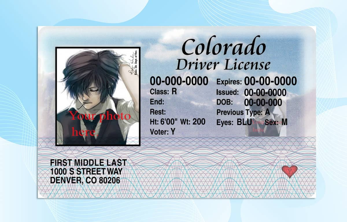 Colorado Drivers License PSD Template