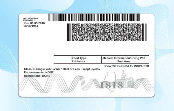 Editable Illinois Drivers License Template
