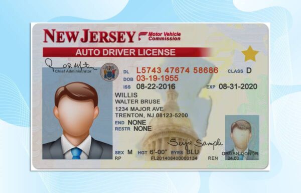 Editable New Jersey Drivers License Template